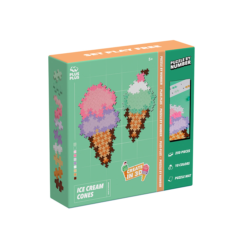 Plus-Plus Puzzle by Number, Isvafler - 250 stk