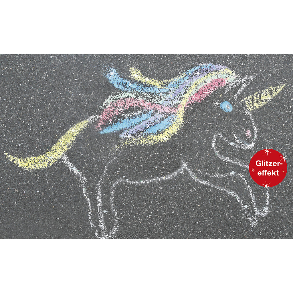 Faber-Castell, EFA gadekridt, 6 stk. - Unicorn glitter