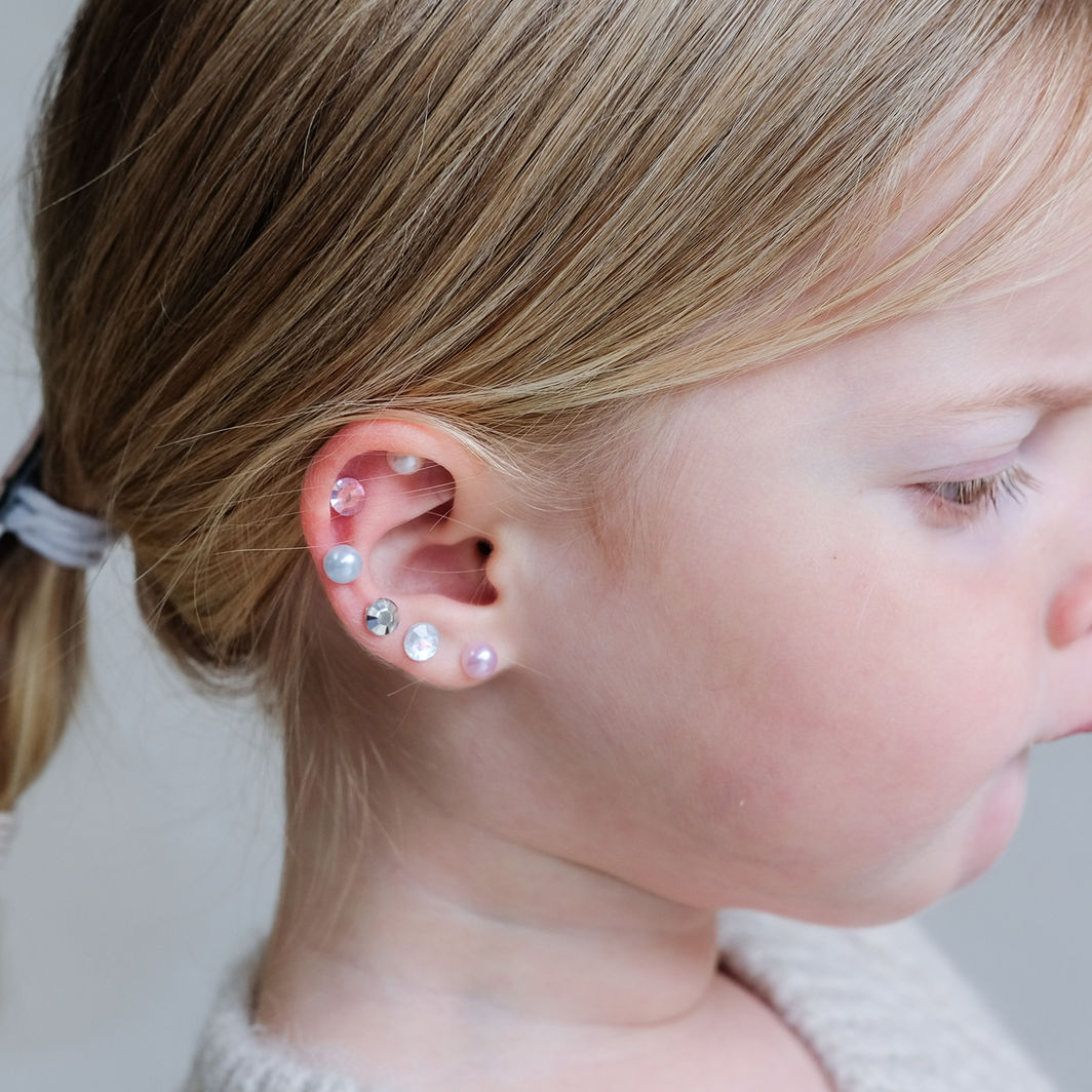 Mimi & Lula Selvklæbende ørestickers 30 par - Pink Gem Earrings
