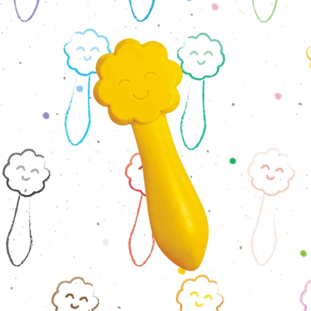 Haku Yoka, 12 farvekridt - smilende ansigter