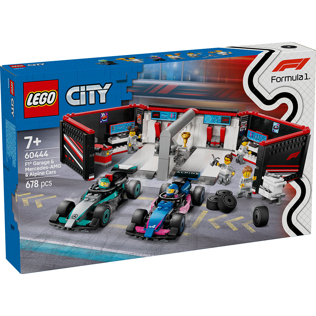 LEGO® City Project Alicia 2025, F1®-garage: Mercedes-AMG og Alpine-biler