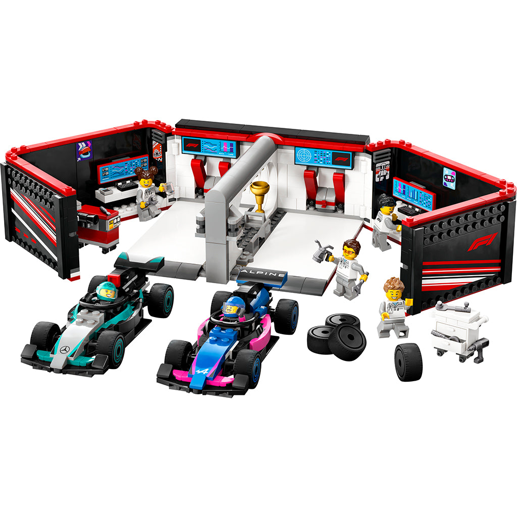 LEGO® City Project Alicia 2025, F1®-garage: Mercedes-AMG og Alpine-biler