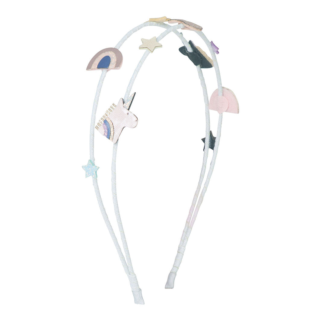 Mimi & Lula Hårpynt, Dobbelt hårbøjle - Unicorn Celeste