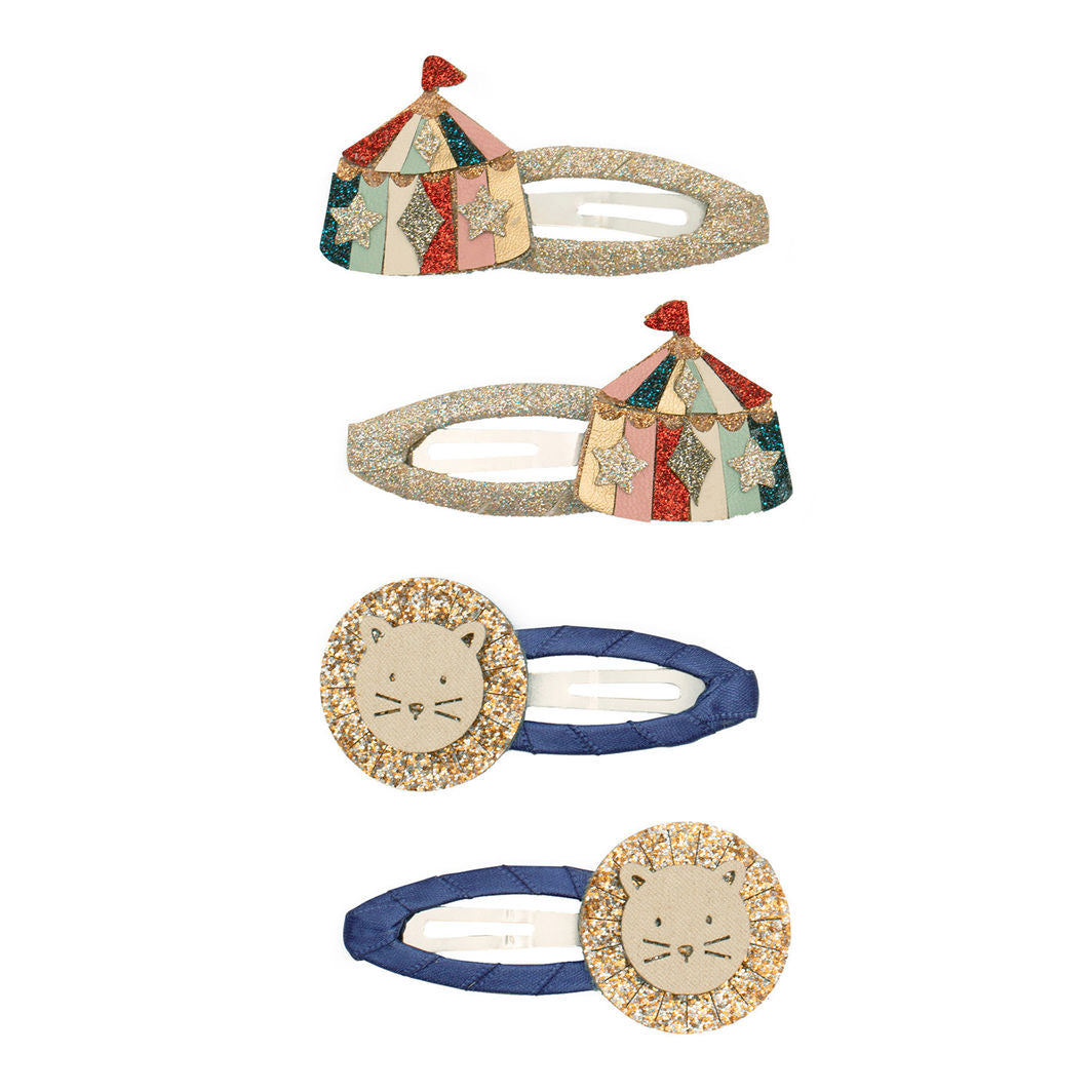 Mimi & Lula - 4 Hårspænder - Lion Circus