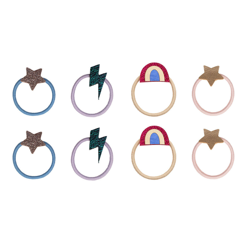 Mimi & Lula - 8 Hårelastikker - Mini Rainbow Dancing Queen