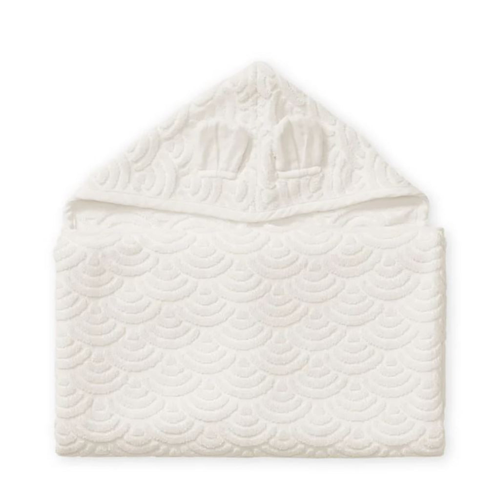Cam Cam juniorhåndklæde m. hætte og øre, Off-white