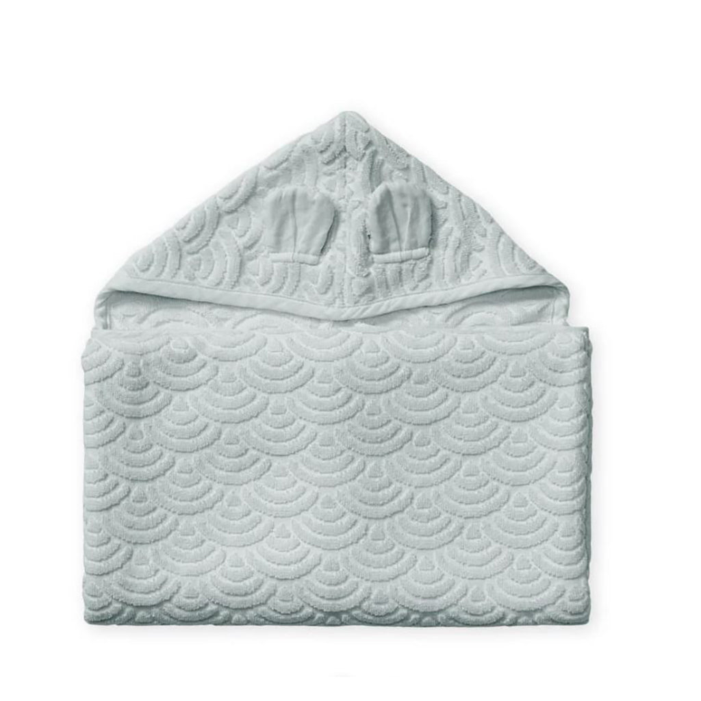 Cam Cam juniorhåndklæde m. hætte og øre, Classic grey