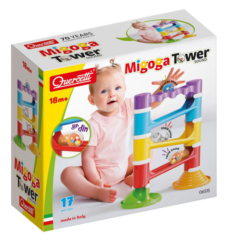 Quercetti kuglebane, Migoga tårn med lyd - 17 dele