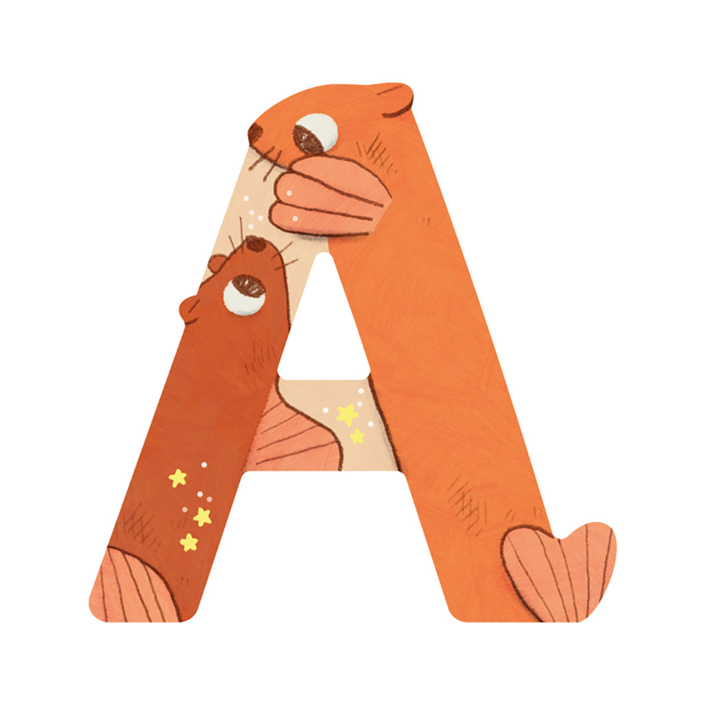 Moulin Roty bogstaver i træ, minus Æ, Ø og Å