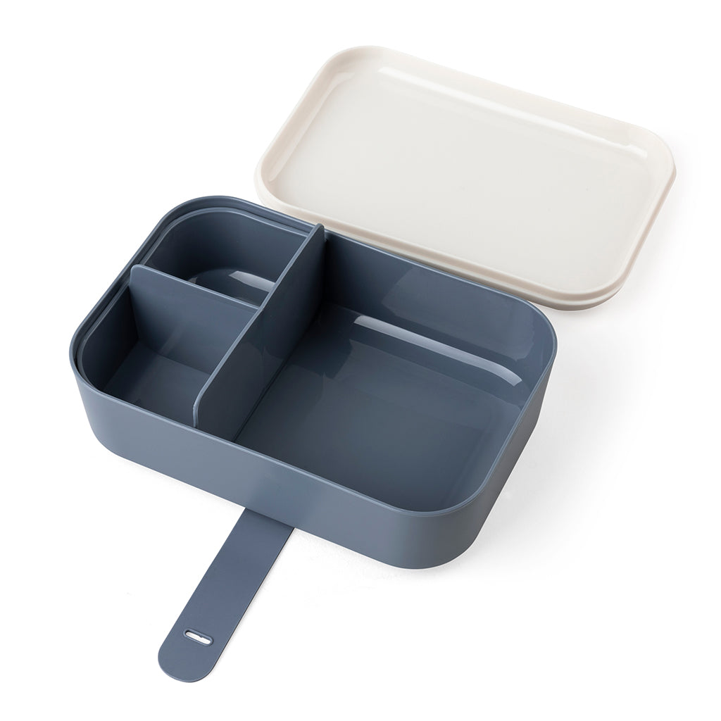 Sebra madkasse m. skillevæg og silikonestrop, Busy Builders