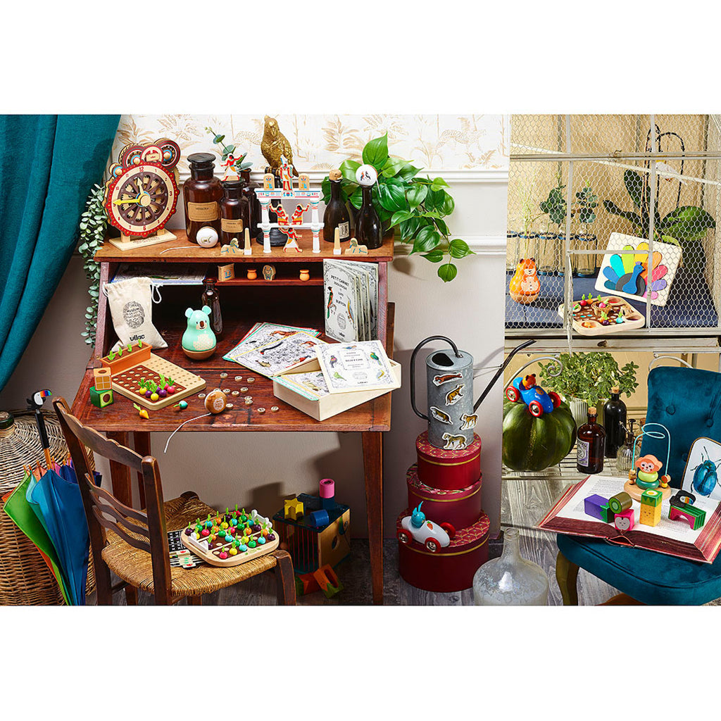 Vilac puslespil i træ, Påfugl af Andy Westface