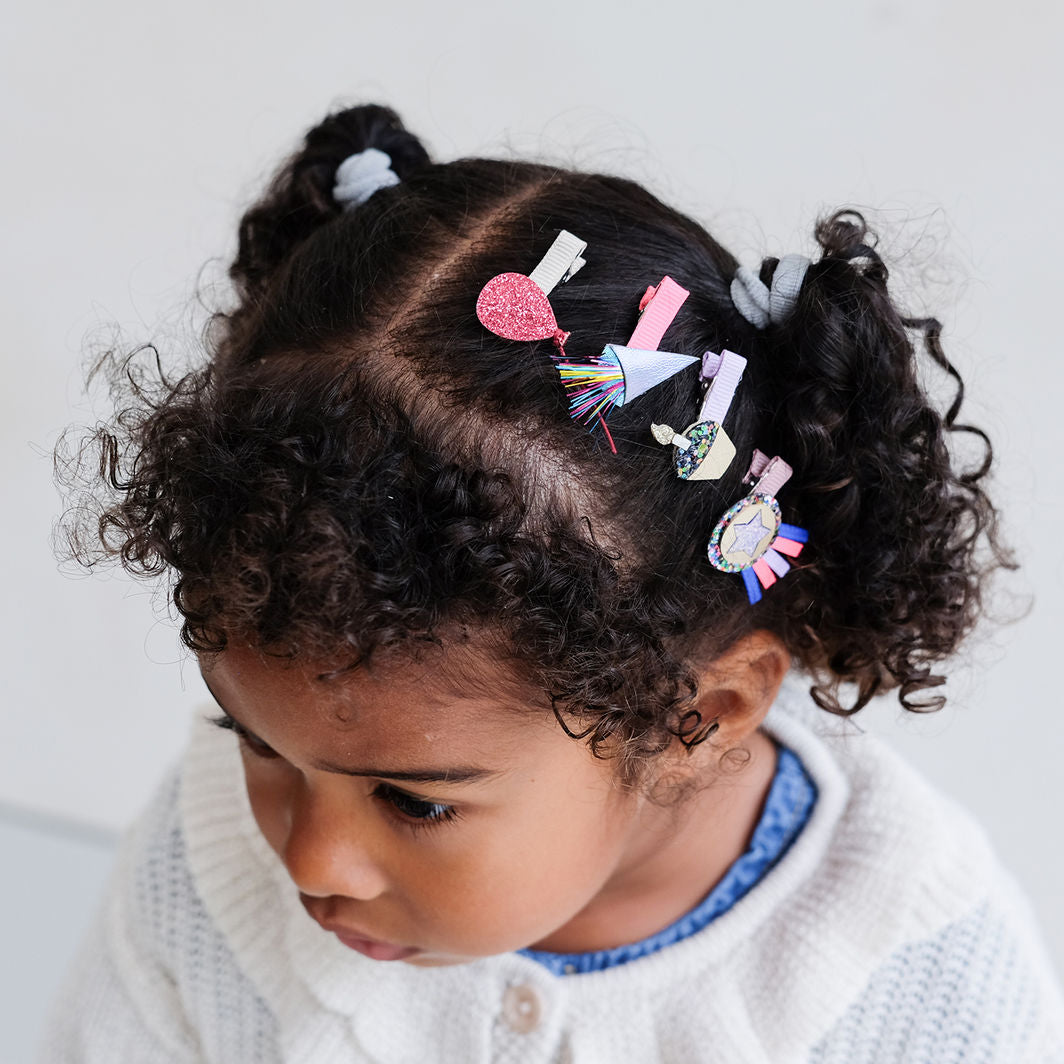 Mimi & Lula hårclips, 8 stk. - Birthday Theme Party Time