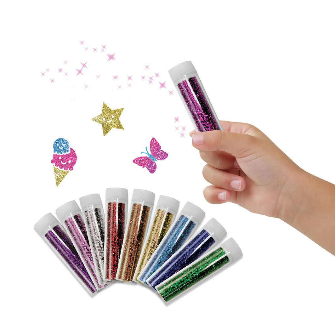 SES Creative, Bionedbrydeligt glitter - 10 farver