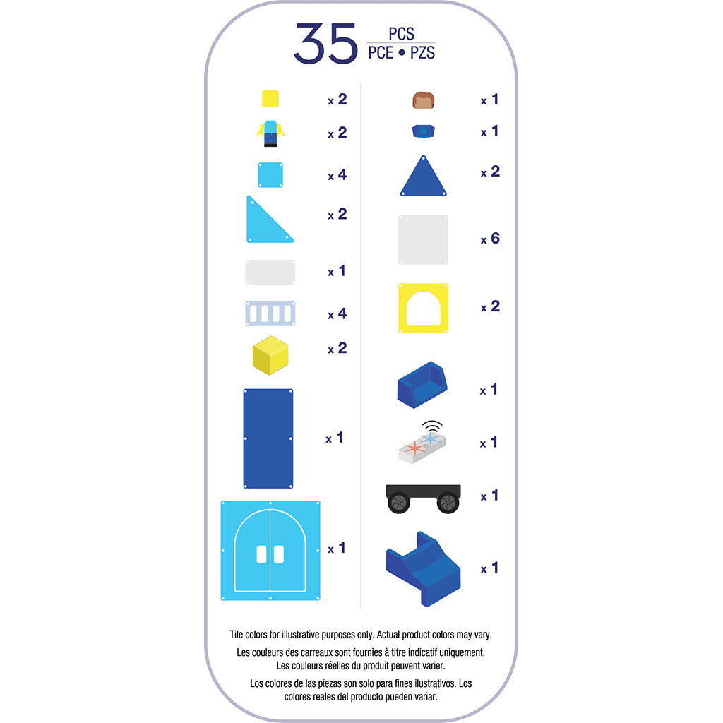 Magna-Tiles Magnetisk byggesæt, Politistation 36 dele