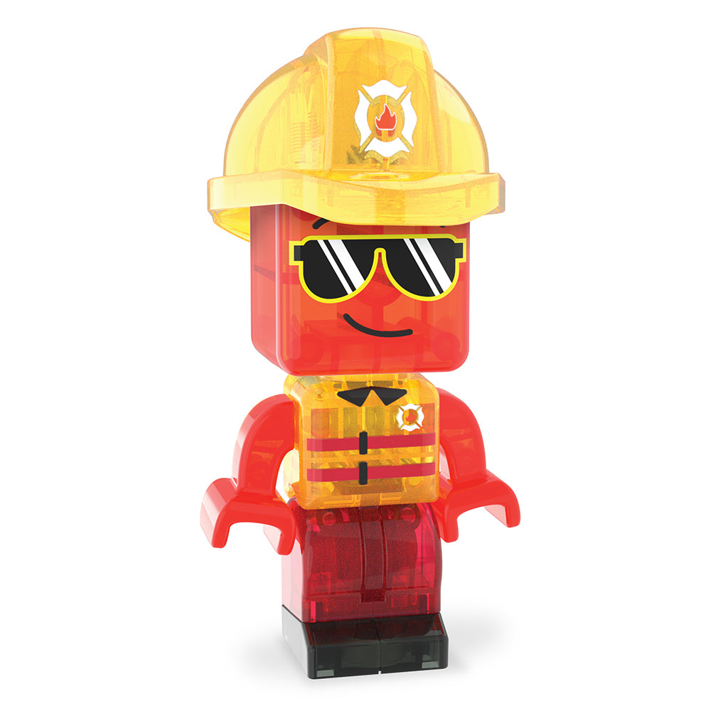 Magna-Tiles Magnetisk byggesæt, Brand- og redningsstation - 27 dele