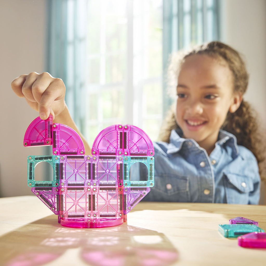 Magna-Tiles magnetisk byggesæt, Heart to Heart, rejsesæt m. 26 dele
