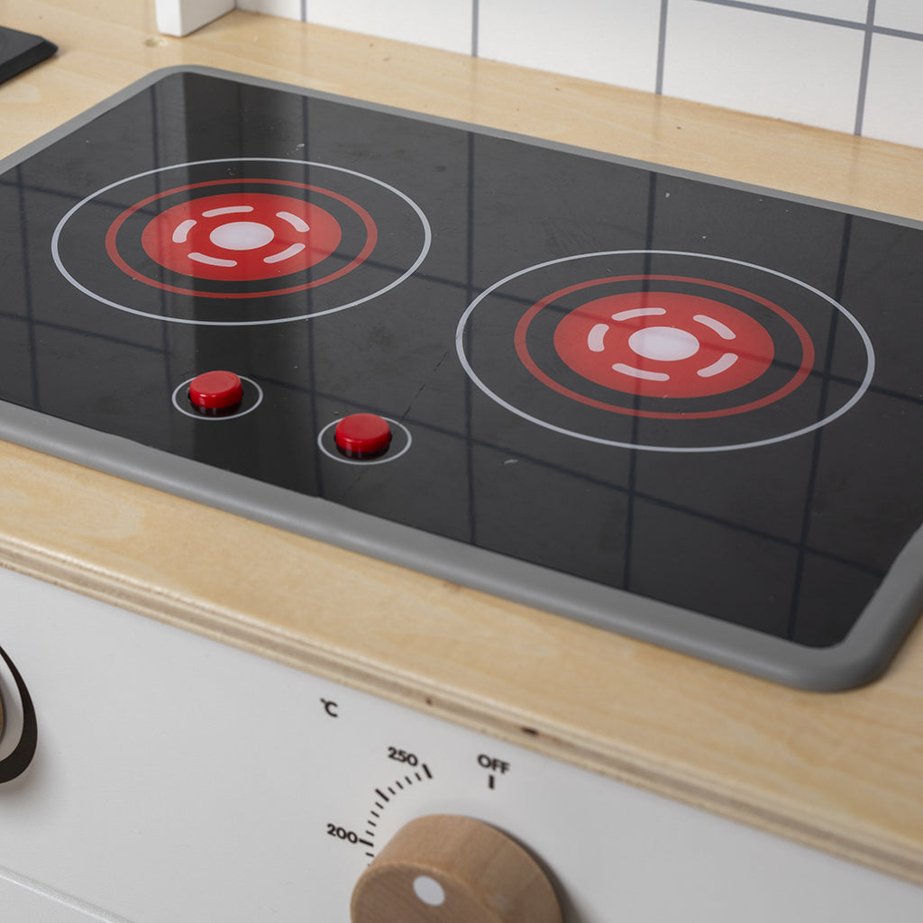 Mamamemo legekøkken i træ m. kogeplade