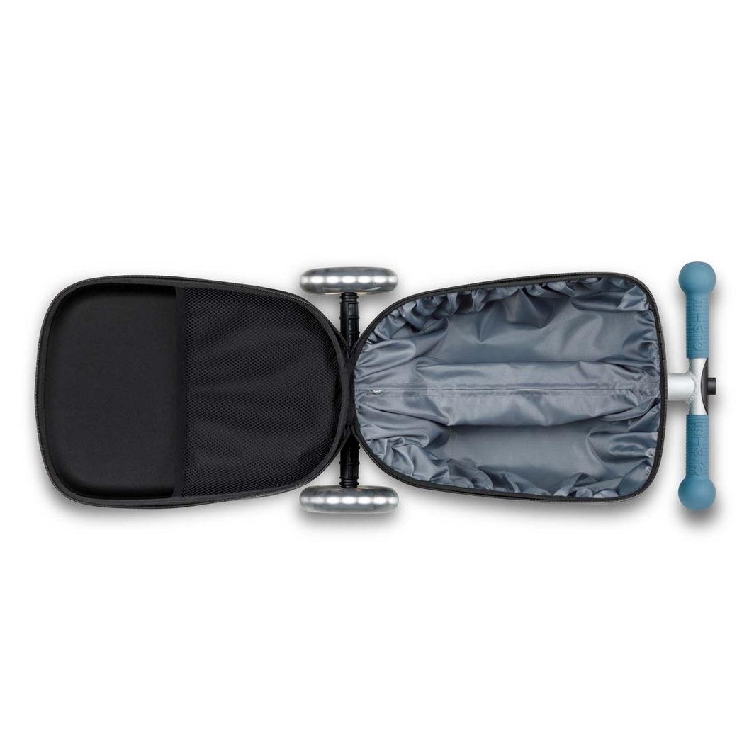 Micro Kuffert og løbehjul i ét - Junior Patch & Play - Frosty Blue