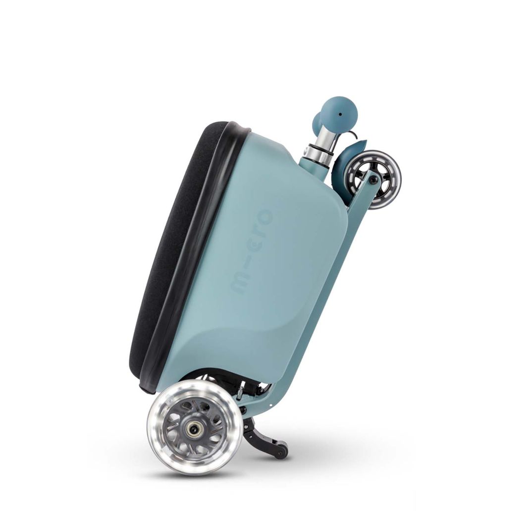 Micro Kuffert og løbehjul i ét - Junior Patch & Play - Frosty Blue