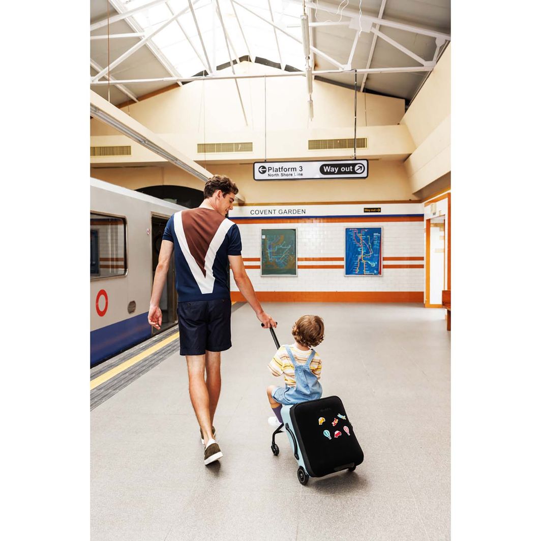 Micro Trolley Eazy Ride-On, kuffert børn kan sidde på - Frosty Blue