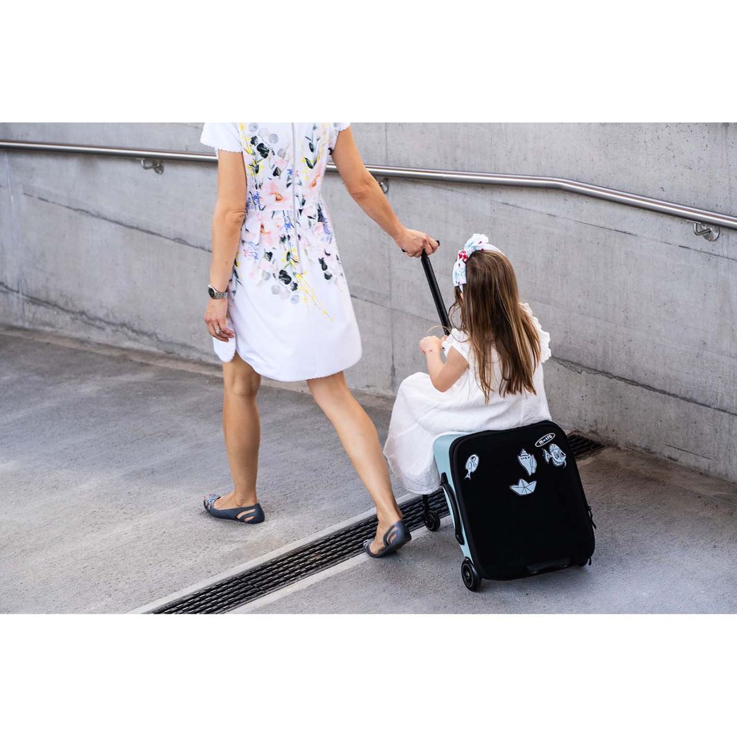 Micro Trolley Eazy Ride-On, kuffert børn kan sidde på - Frosty Blue