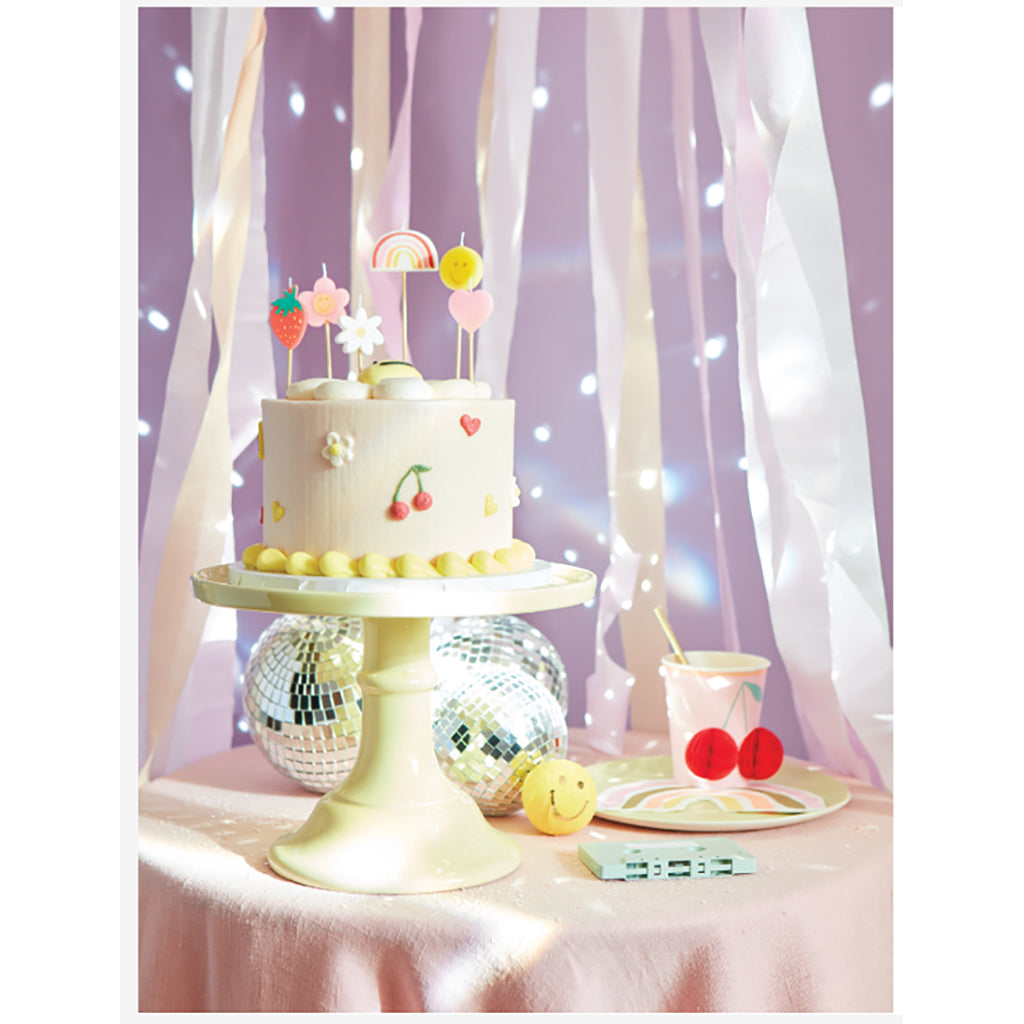 Meri Meri kagelys, Happy face icon - 6 stk