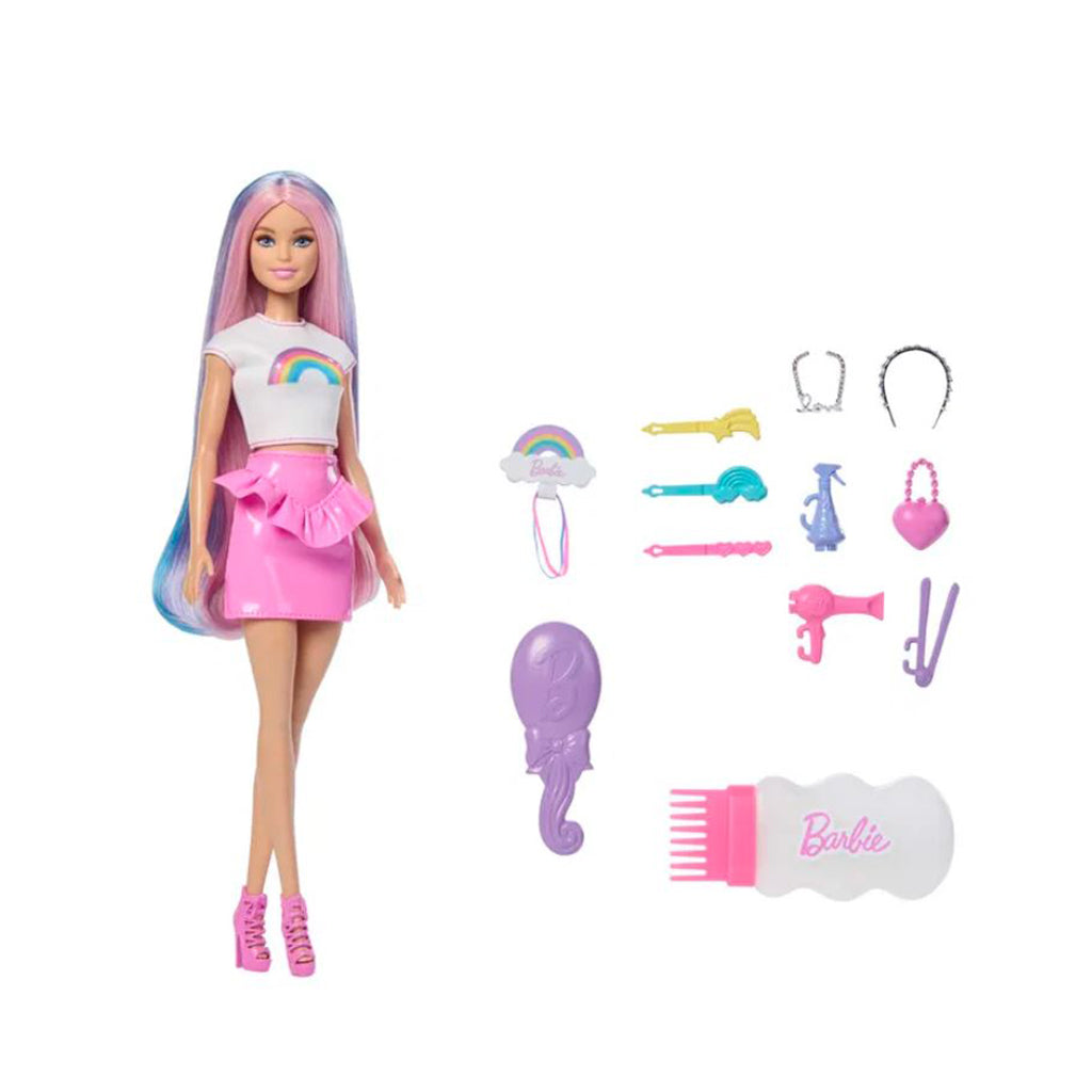 Barbie Rainbow Sparkle Hair dukke