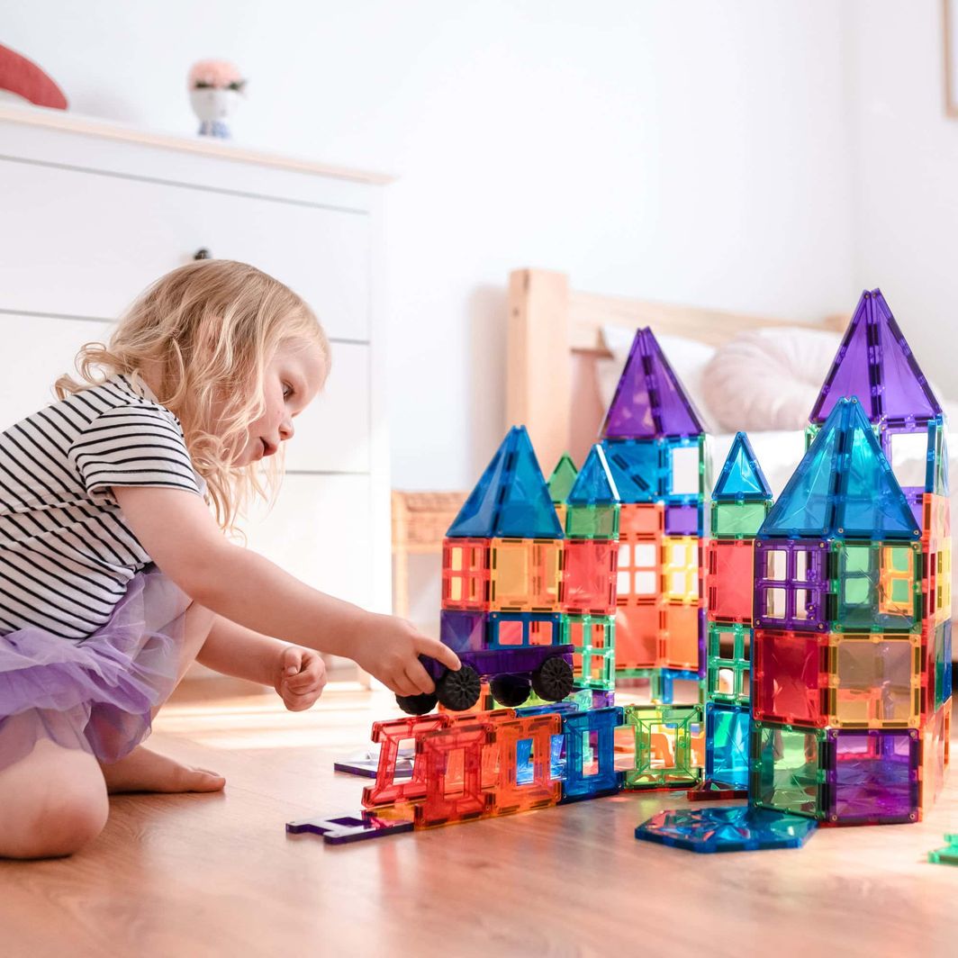 Connetix Mega Pack, Magnetisk byggesæt m. 212 dele - Rainbow