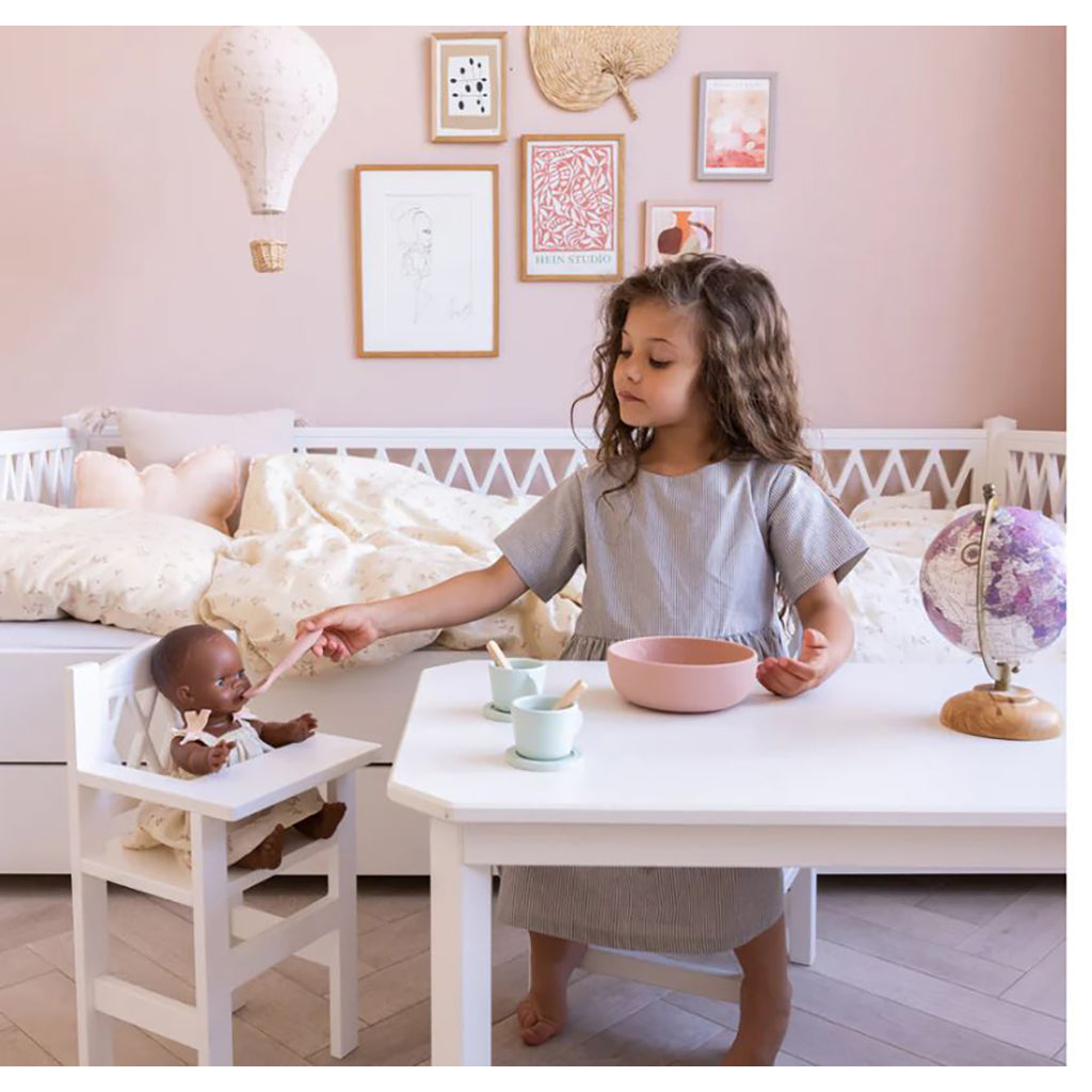 Cam Cam dukketilbehør, Harlequin højstol - Hvid