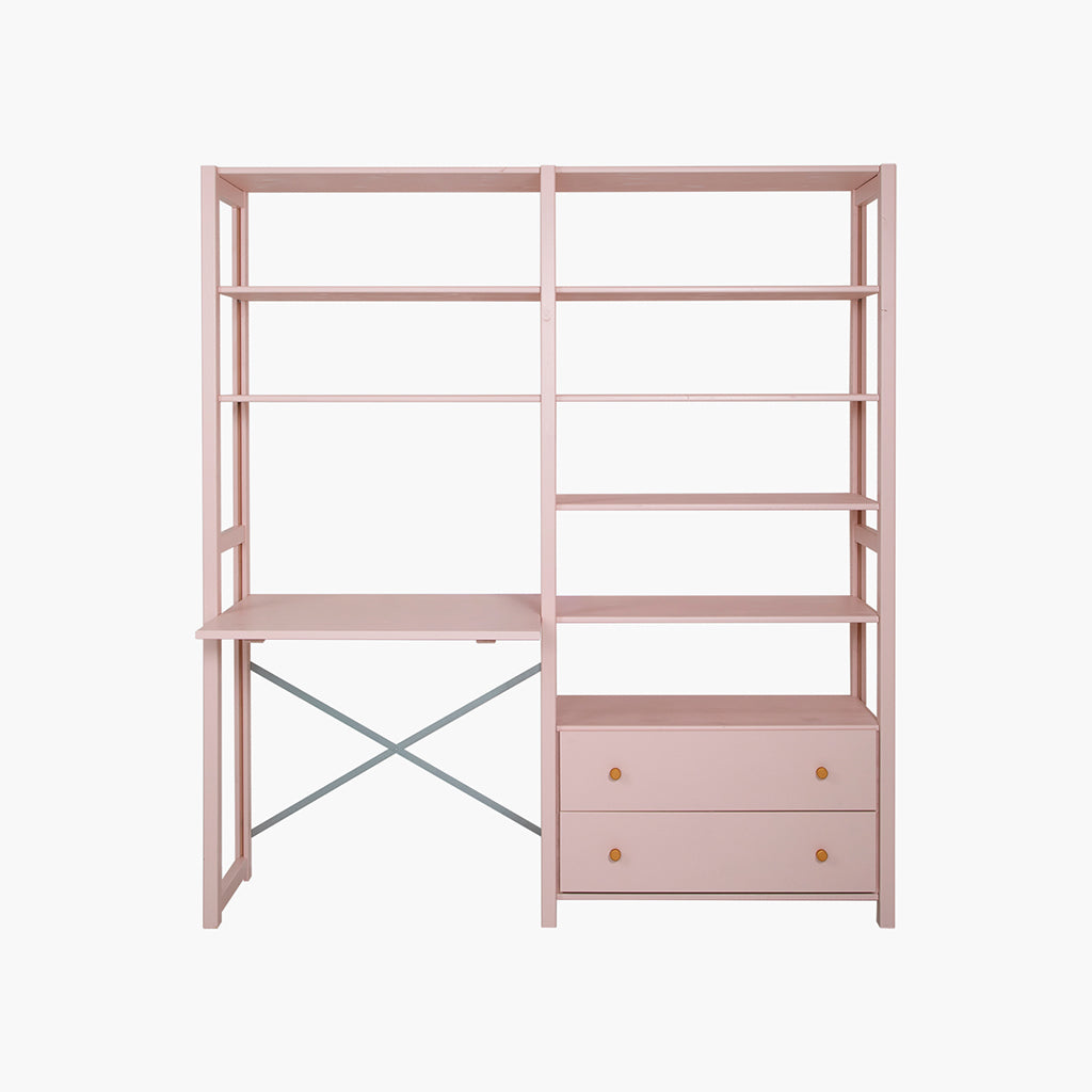 By Aulum Agger Deluxe Stigereol m. skrivebord, H: 179 x B: 163 cm - Blush