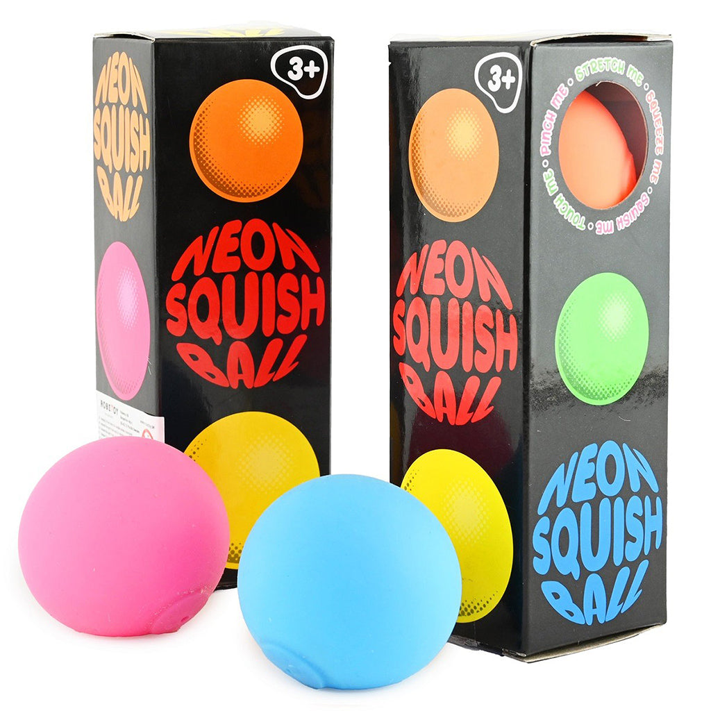 Robetoy squeeze ball, glitter - 3-pak. Neon