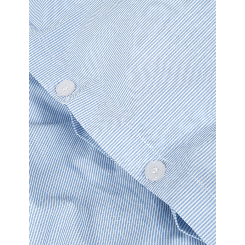 Studio Feder babysengetøj, økologisk percale - Milk stripe