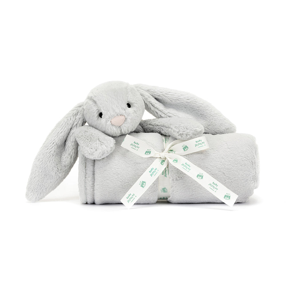 Baby Jellycat tæppe, Bashful kanin, silver - 56 cm
