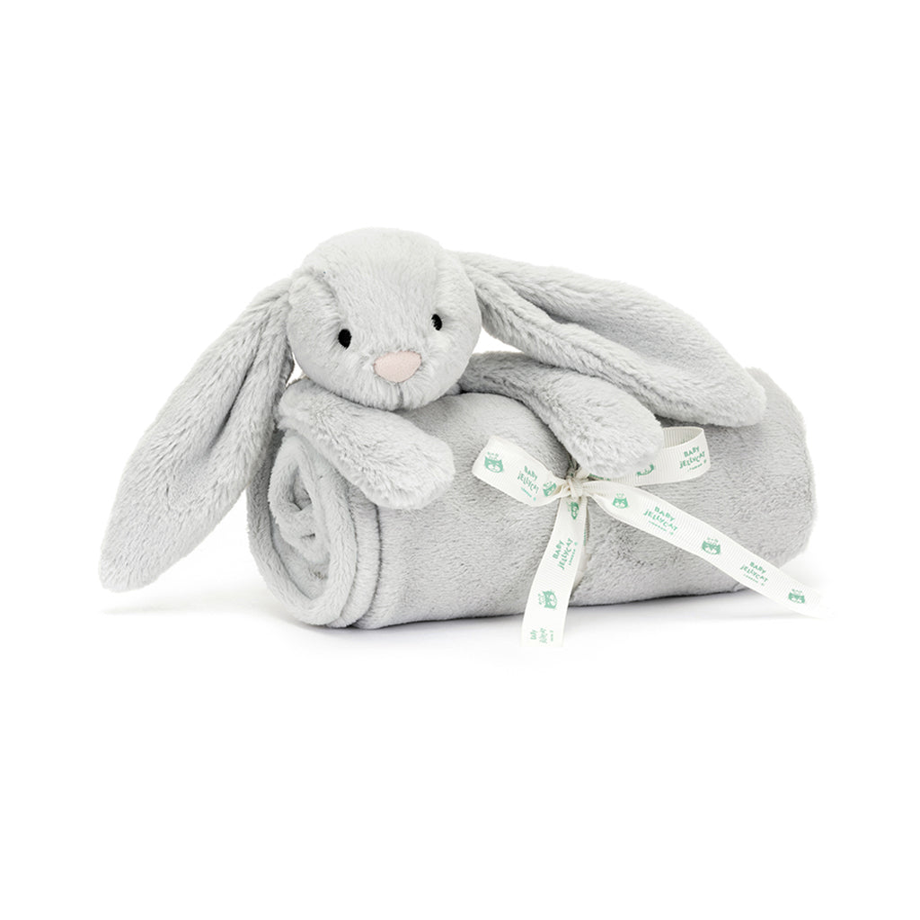 Baby Jellycat tæppe, Bashful kanin, silver - 56 cm