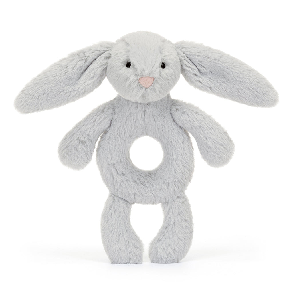 Baby Jellycat ring rangle, Kanin, silver - 15 cm