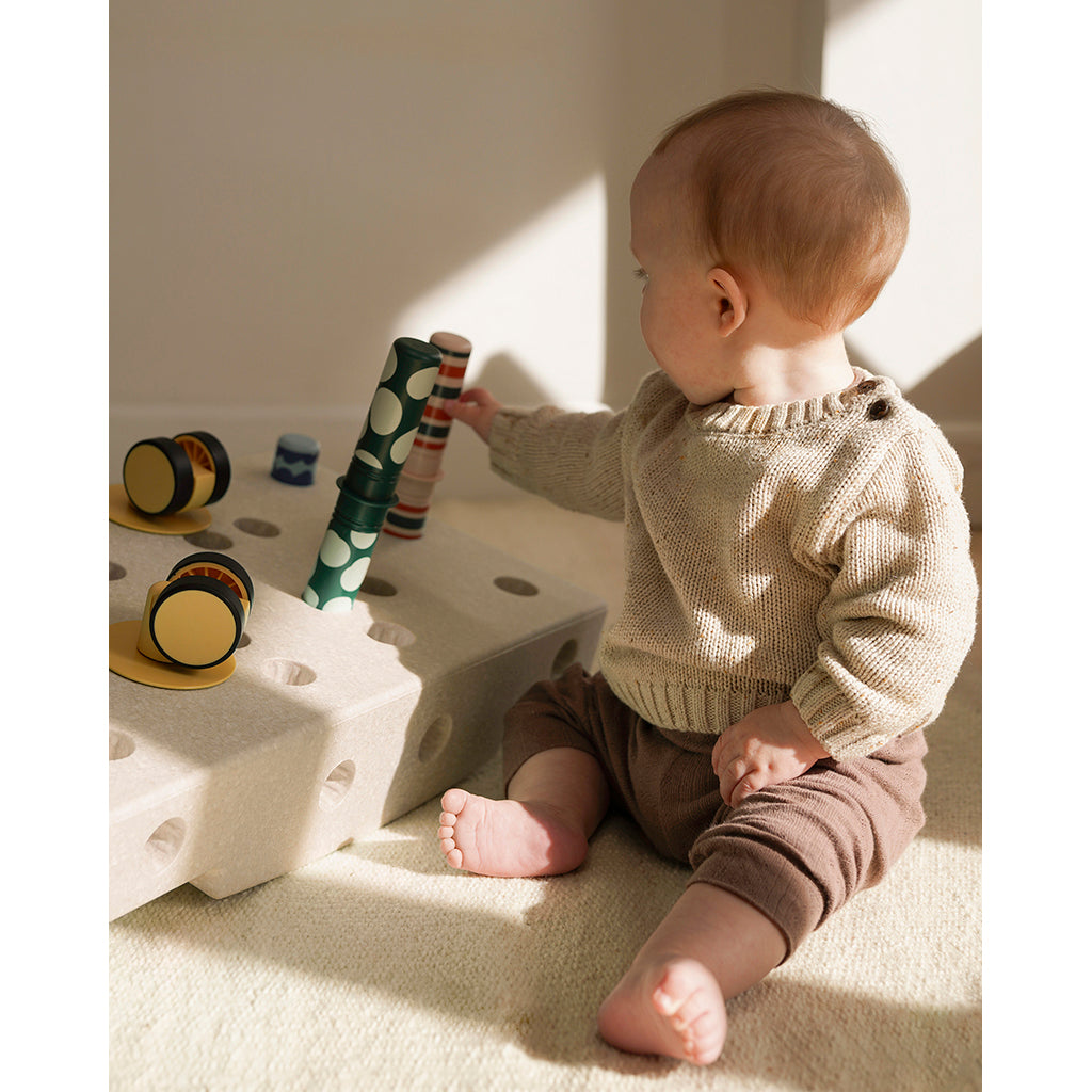 Modu Baby Motoriksæt, Sand grey/ Honey yellow