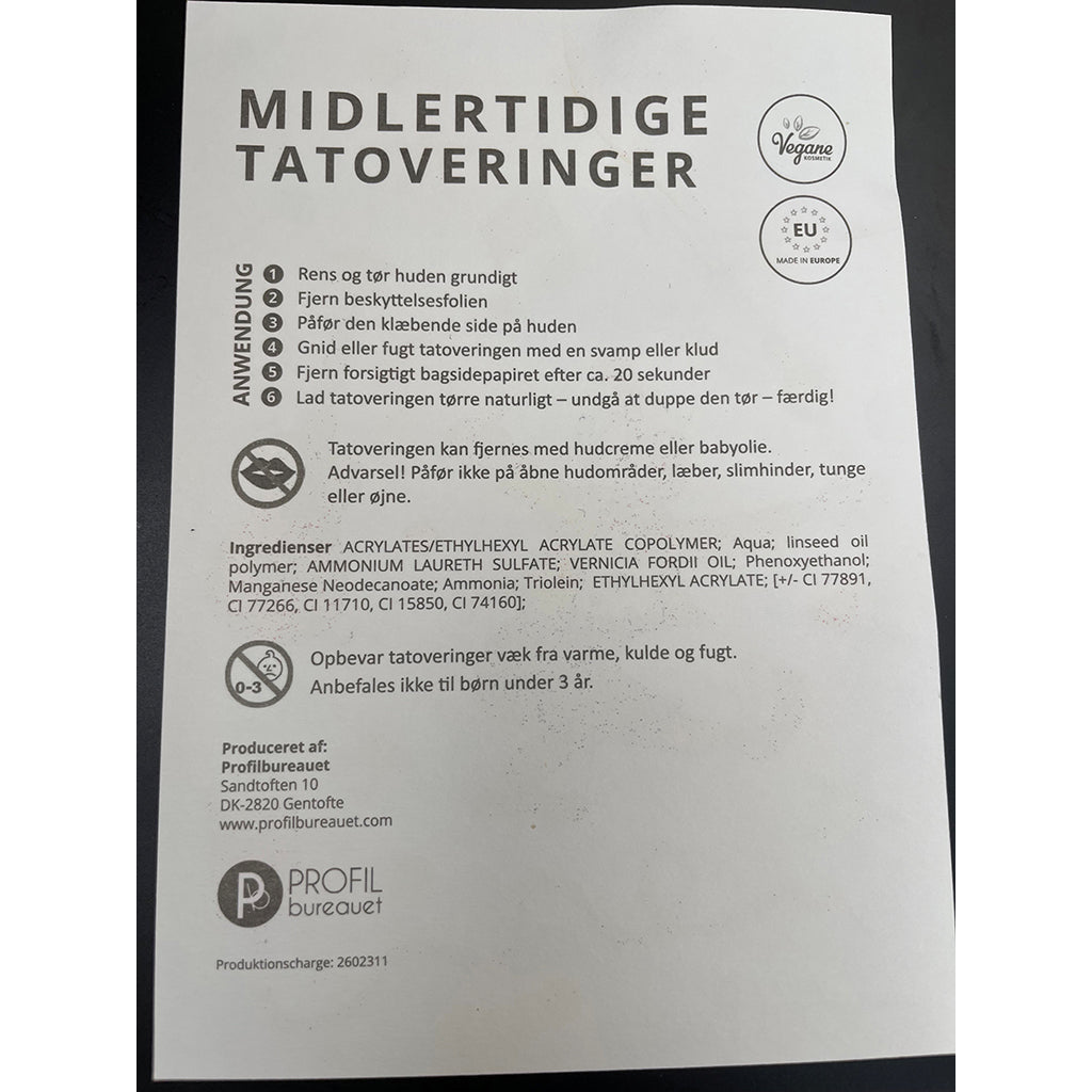 Danske Hospitalsklovne, Tatoveringer – Støt Danske Hospitalsklovne