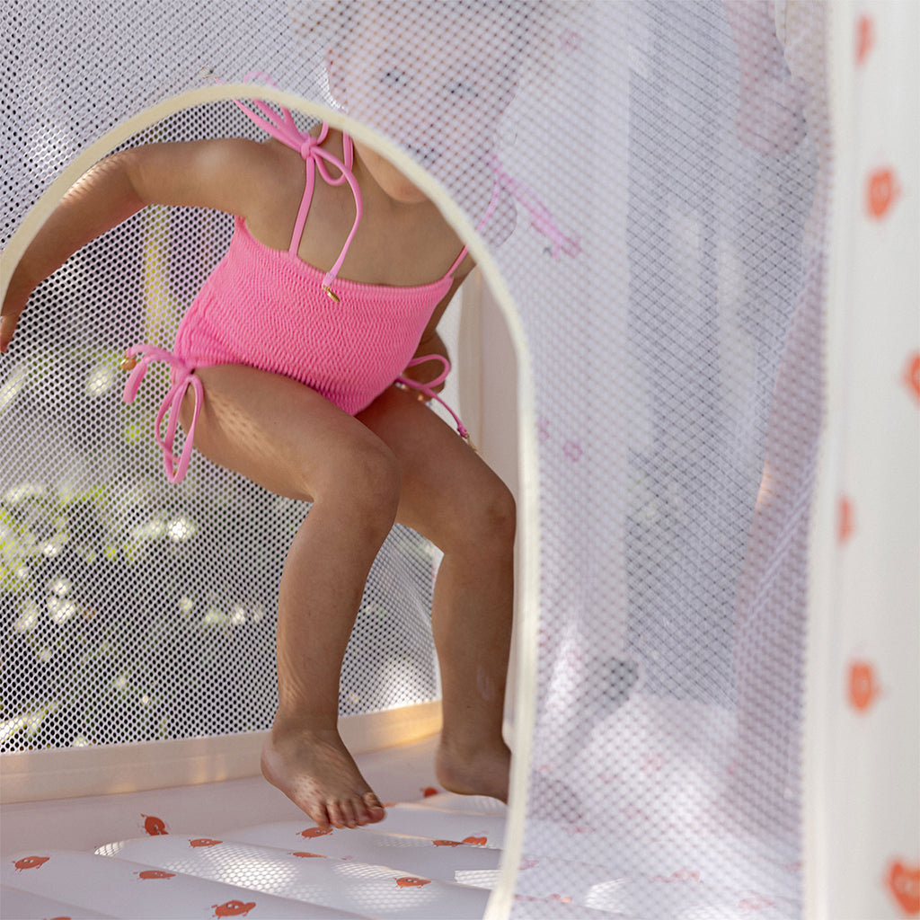 Sunnylife Oppustelig hoppeborg, 3-6 år - Poppy the Peach
