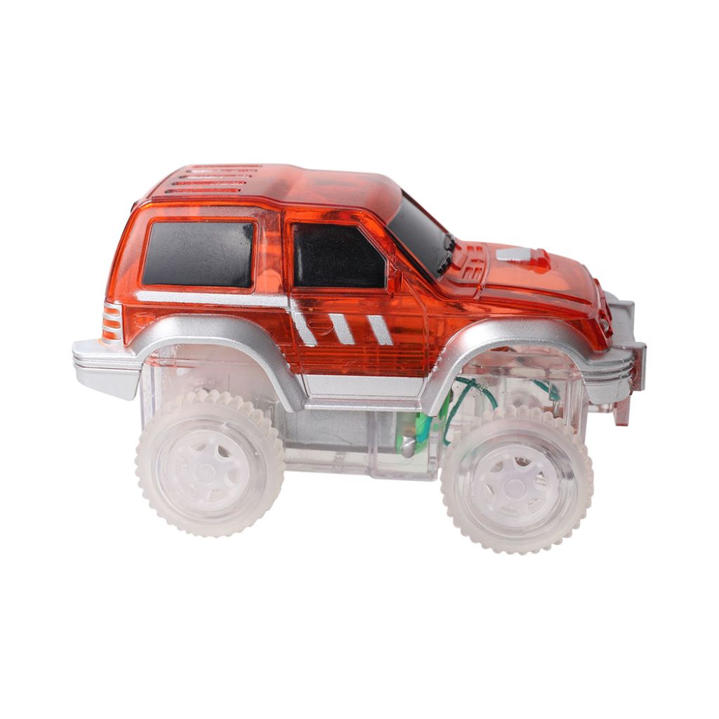 Cleverclixx Magnetisk byggeleg, Race track car - Red