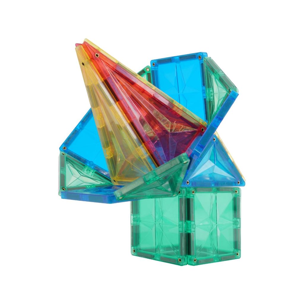 Cleverclixx Magnetisk byggeleg, Curved dome pack Intense, 47 pcs