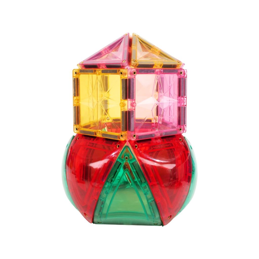 Cleverclixx Magnetisk byggeleg, Curved dome pack Intense, 47 pcs