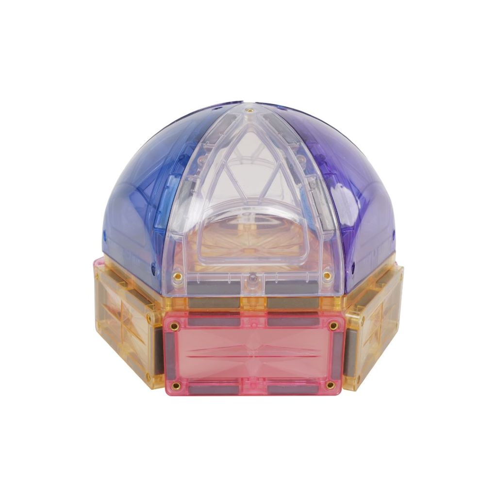 Cleverclixx Magnetisk byggeleg, Small Curved pack Pastel, 34 pcs