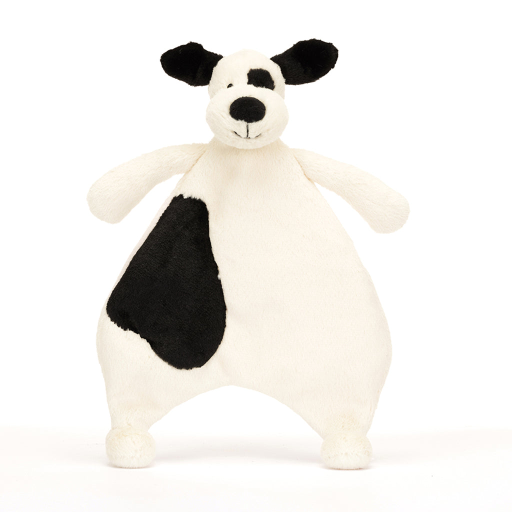 Baby Jellycat nusseklud, Hund - Sort/creme
