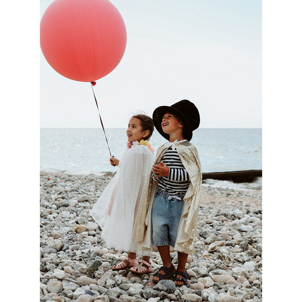 Great Pretenders udklædningstøj, Paillet prinsesse kappe, Guld - str. 4-6 år