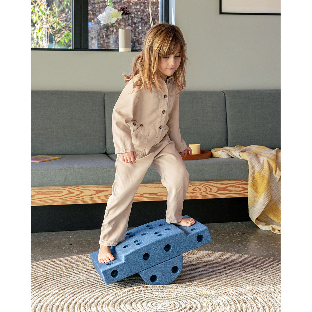 Modu byggelegetøj i skum, Curiosity sæt, 14 dele - Deep Blue / Sky Blue