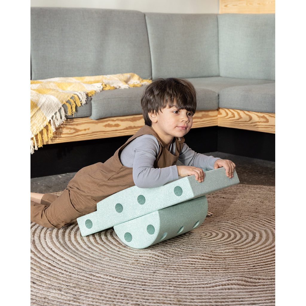 Modu byggelegetøj i skum, Curiosity sæt, 14 dele - Ocean mint/ Forest green