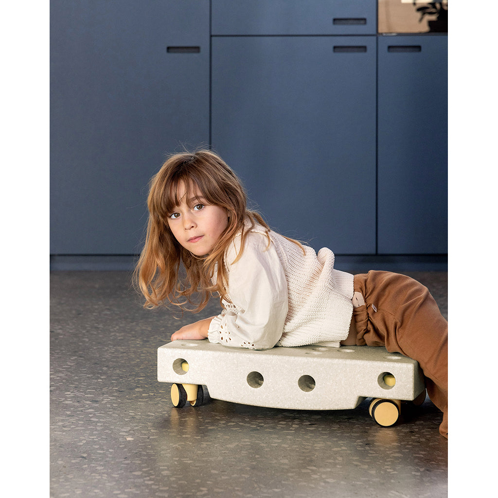 Modu byggelegetøj i skum, Curiosity sæt, 14 dele - Sand Grey / Honey Yellow