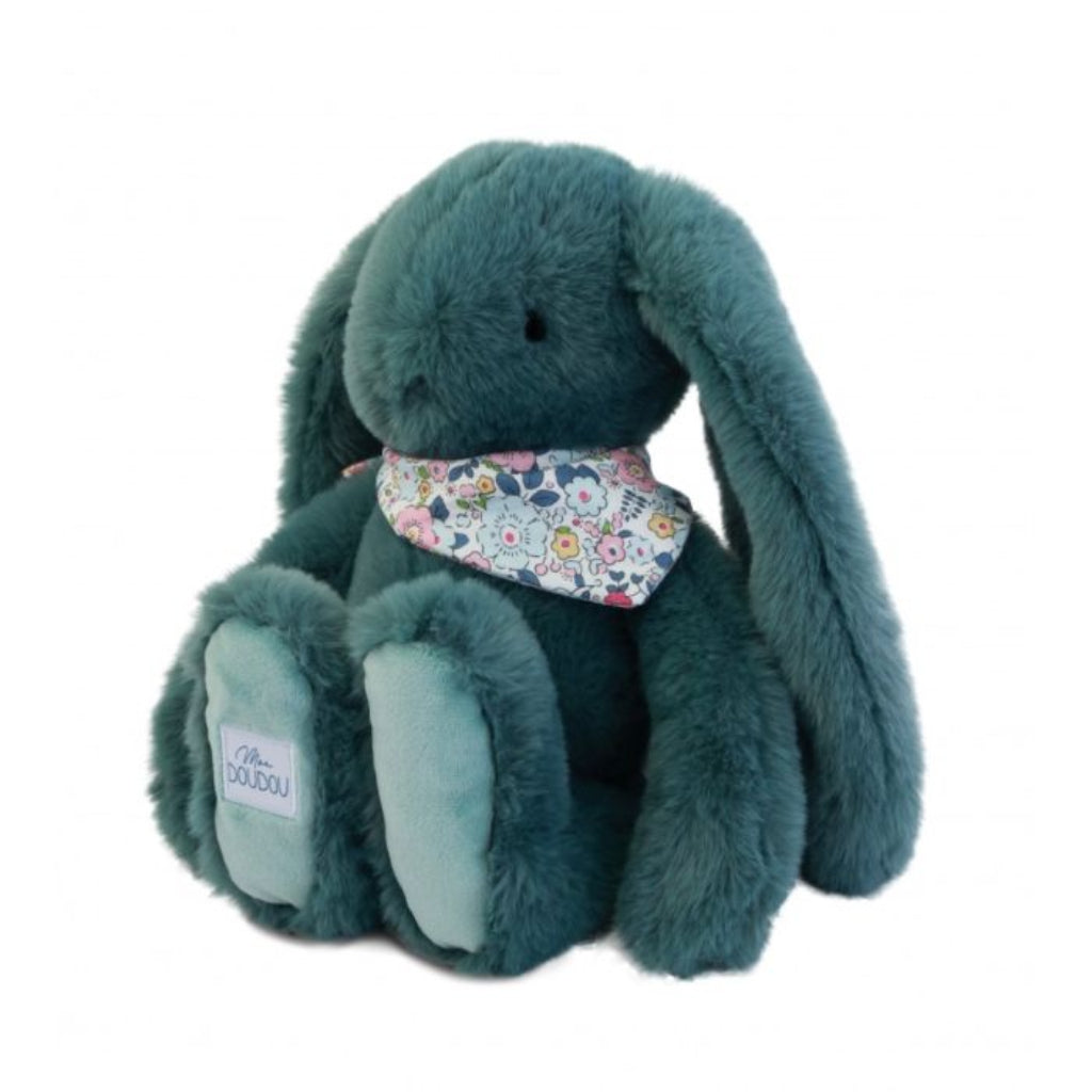 Doudou et Compagnie Blomsterkanin, grøn - 35 cm
