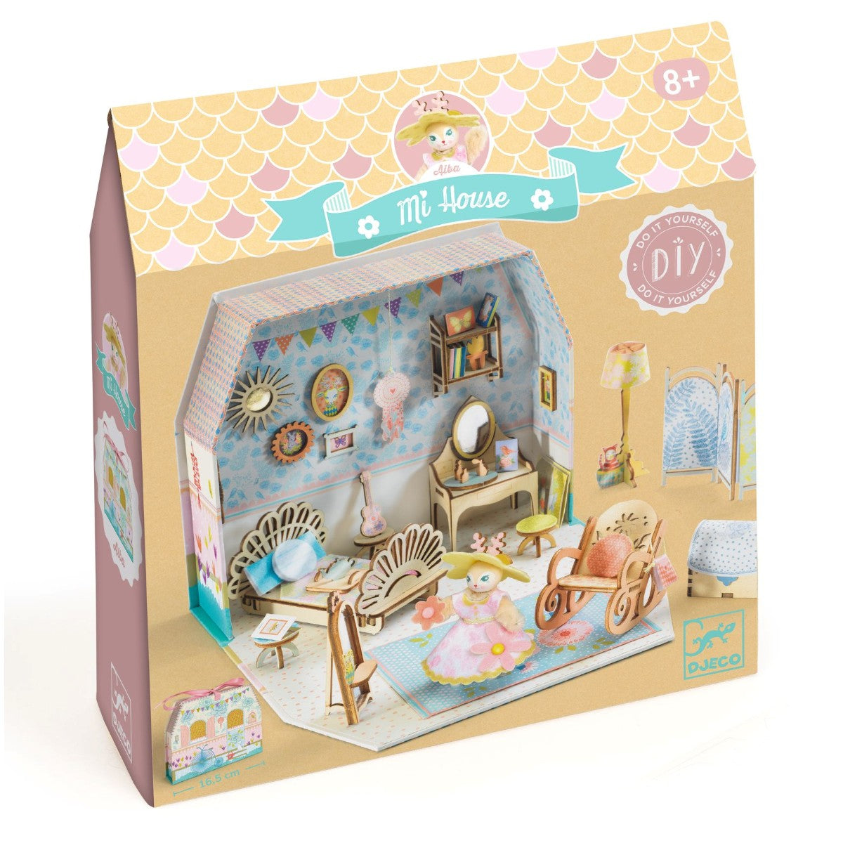 Djeco Mi House, DIY, miniature dukkehus - Alba