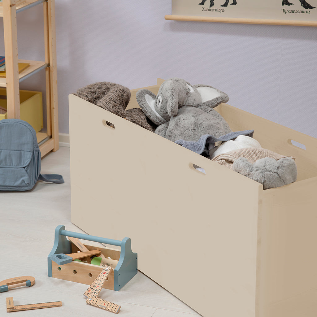 By Aulum Dana stor opbevaringskasse m hjul, flere str. - Sand